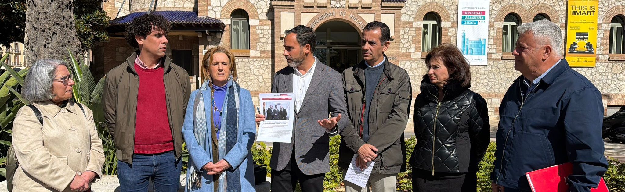 El PSOE denuncia la entrada «por la puerta de atrás» de la UCAM en Málaga gracias a la “alfombra roja” tendida por De la Torre