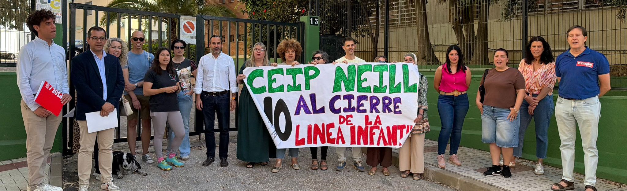 El PSOE exige a la Junta que desista de suprimir la línea de infantil del CEIP Neill y frene el «maltrato educativo» en Málaga